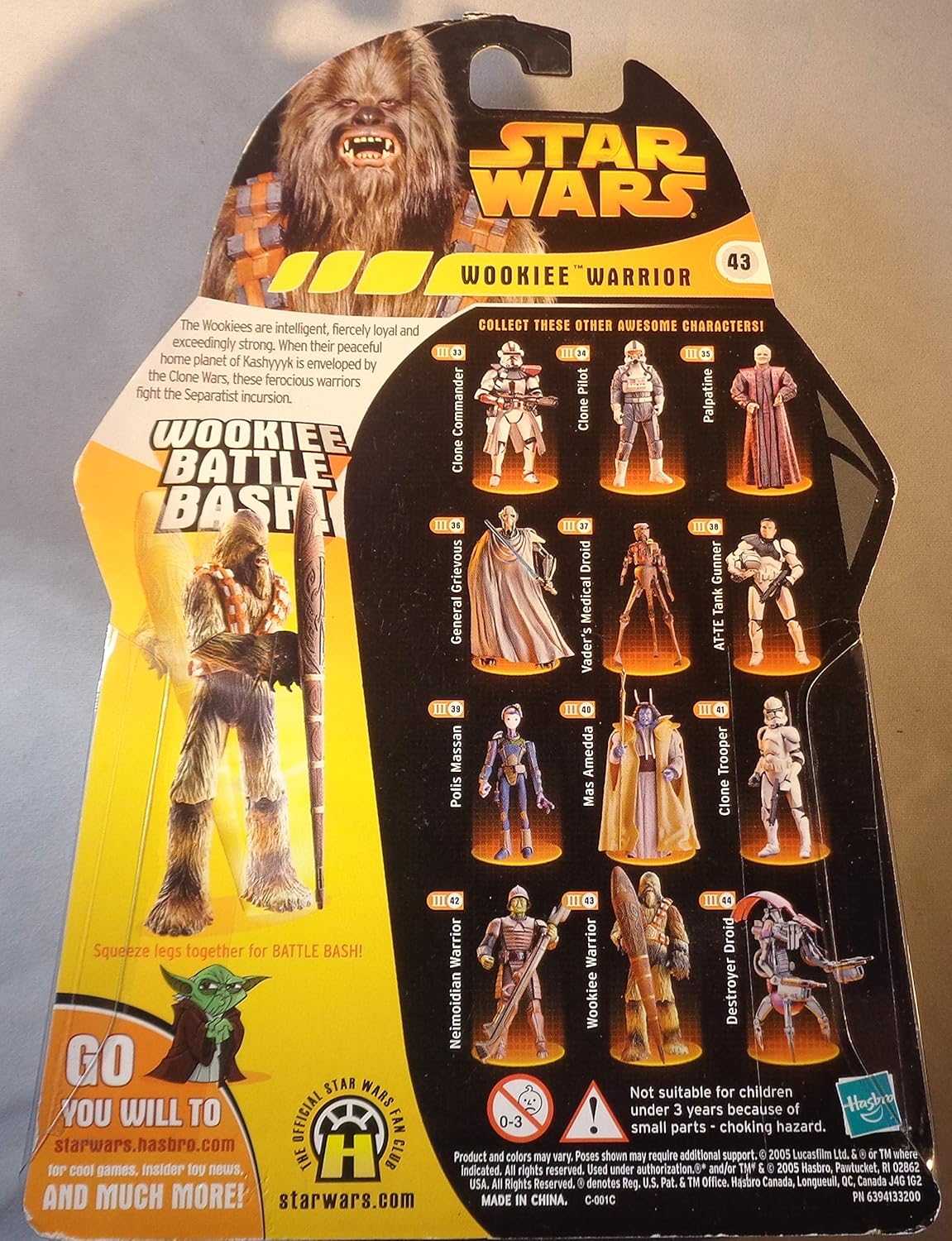 Star Wars Episode III 3 Revenge of the Sith WOOKIEE WARRIOR Battle Bash Figure #43