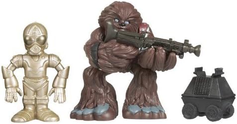 Hasbro Star Wars 2009 Galactic Heroes 2-Pack Chewbacca and Death Star Droid with Mouse Droid