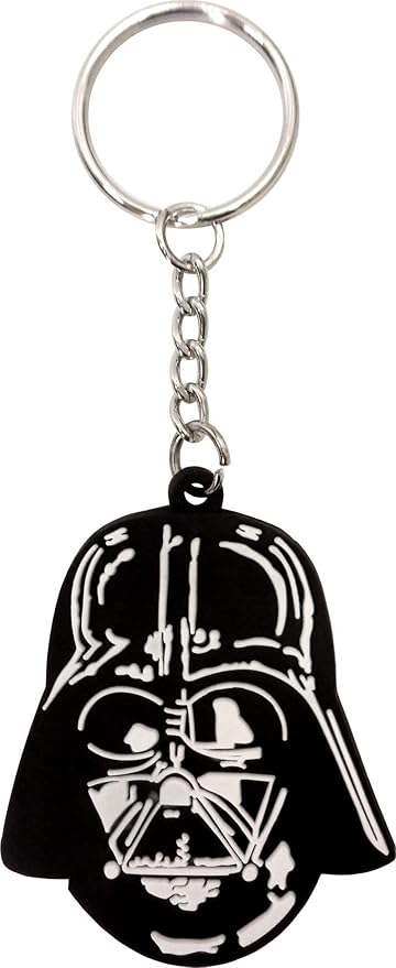STAR WARS Rubber Key Chain, Disney Officially Licensed Movie & TV Artwork, 1.75" x 2" 3D With Sturdy CHROME Ring