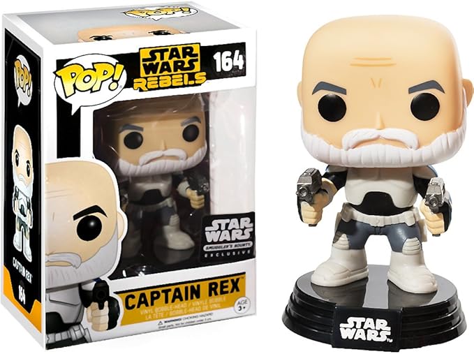 Funko Captain Rex (Smugglerer's Bounty Exclusive) POP! x Star Wars Rebellion Vinyl Figure + 1 Free Official Star Wars Trading Card (00005)