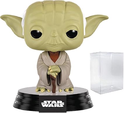 Funko Pop Star Wars: Dagobah Yoda 124 Vinyl Bobble-Head Figure (Bundled with Pop BOX PROTECTOR CASE)