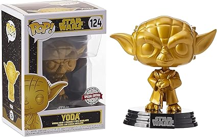 Funko Star Wars POP 4-Inch Vinyl Figure | Metallic Gold Yoda