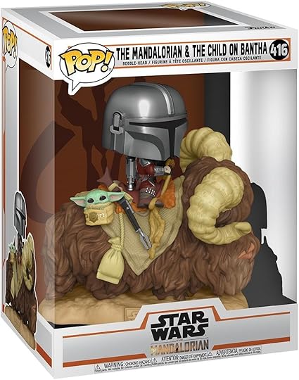 FUNKO POP! DELUXE: Star Wars: The Mandalorian on Bantha w/The Child in Bag