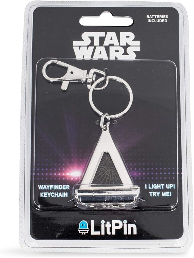 Star Wars The Rise of Skywalker Light Up Wayfinder Car & Backpack Keychain Ring - Awesome and Sturdy 3D Metal Keychain Organizer - Cool and Collectible Novelty Accessory. For men, women, and millennials.