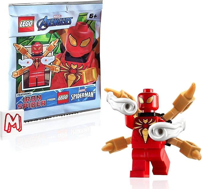 LEGO Marvel Super Heroes Spider-Man Minifigure - Iron Spider Armor with Mechanical Arm and Power Blast