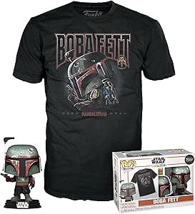 Funko & TEE: SW - Boba Fett - XL - Star Wars - T-Shirt - Clothes with Collectible Vinyl Figure - Gift Idea - Adult Toys and Short Sleeve Tops Uni Unisex - Official Merchandise