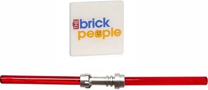 LEGO Accessories: Star Wars Replacement Dual Red Lightsaber (Trans Red) - for Darth Maul
