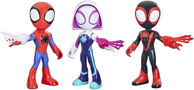 Marvel Spidey and His Amazing Friends Supersized Hero Multipack, 3 Large Action Figures, Preschool Super Hero Toy, Ages 3 and Up, 9 Inches (Amazon Exclusive)