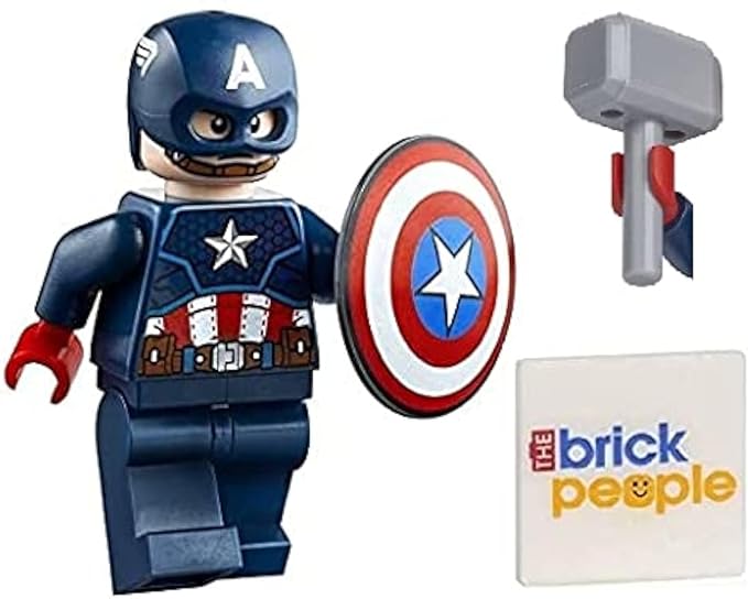 LEGO Superheroes: Captain America Minifig with Shield and Mjolnir
