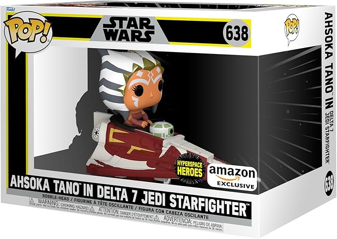 Funko POP! Ride: Star Wars - Ahsoka Tano in Delta-7B - Star Wars: The Clone Wars - Collector Vinyl Figure - Gift Idea - Official Merchandise - For Kids & Adults - TV Fans