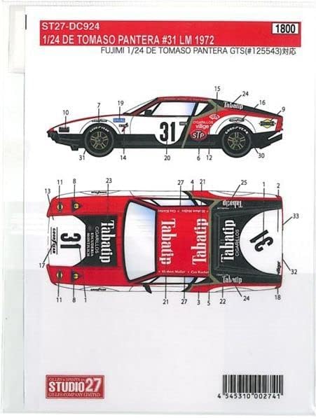 barchetta 1/24 DE TOMASO PANTERA #31 LM 1972 (F company 1/24 compatible)