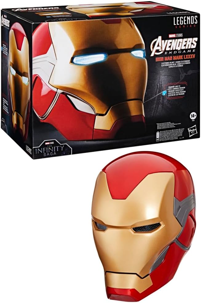 Hasbro Hasbro MARVEL Marvel Legends Series Iron Man Mark LXXXV Premium Electronic Helmet with Light Effects, Avengers: Endgame Adult Collectible Role Play Gear F9016 Authentic Product