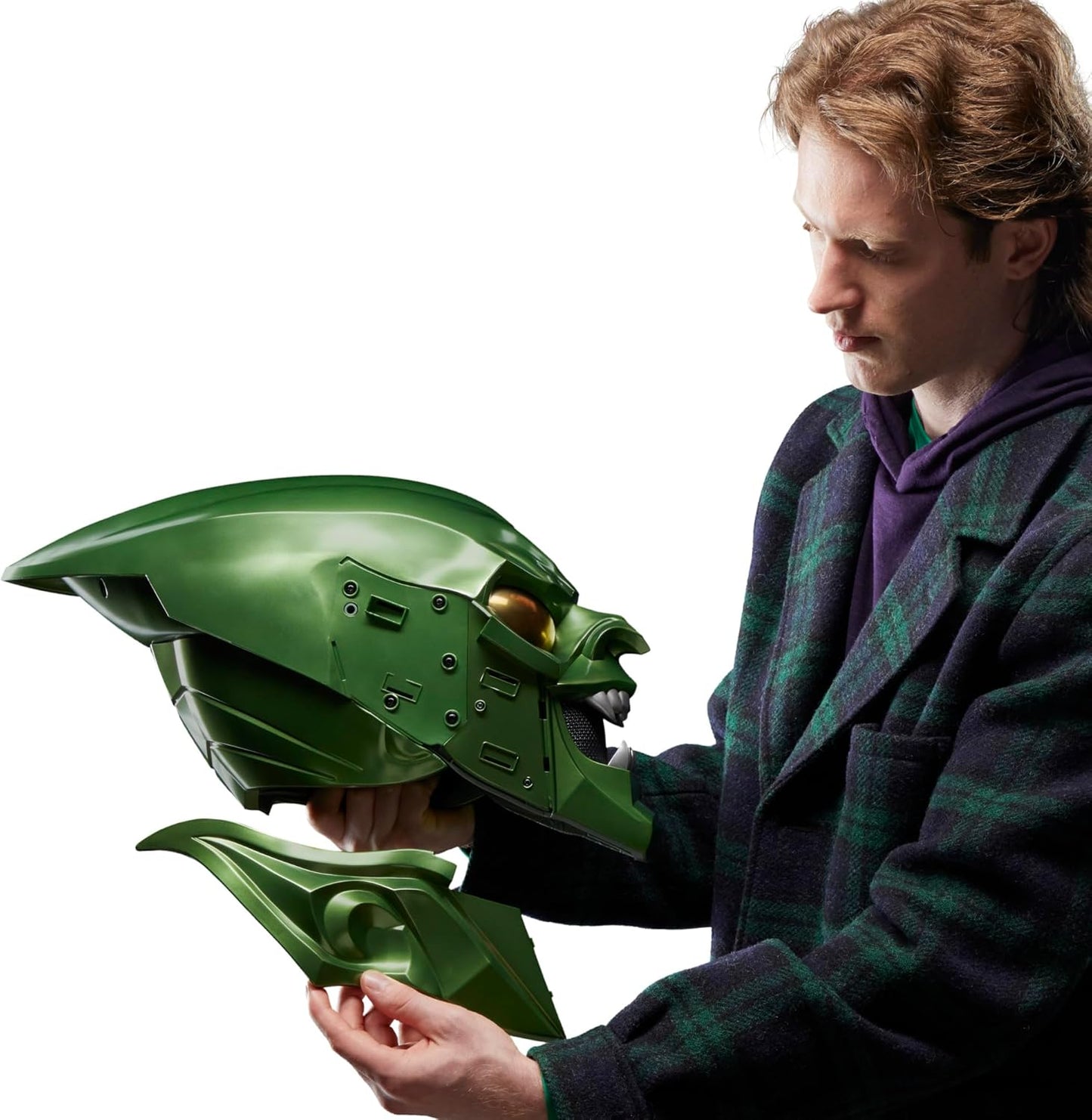Hasbro MARVEL Marvel Legends Series Green Goblin Premium Roleplay Helmet, Spider-Man: No Way Home Adult Collectible Roleplay Gear F9111 Authentic Product