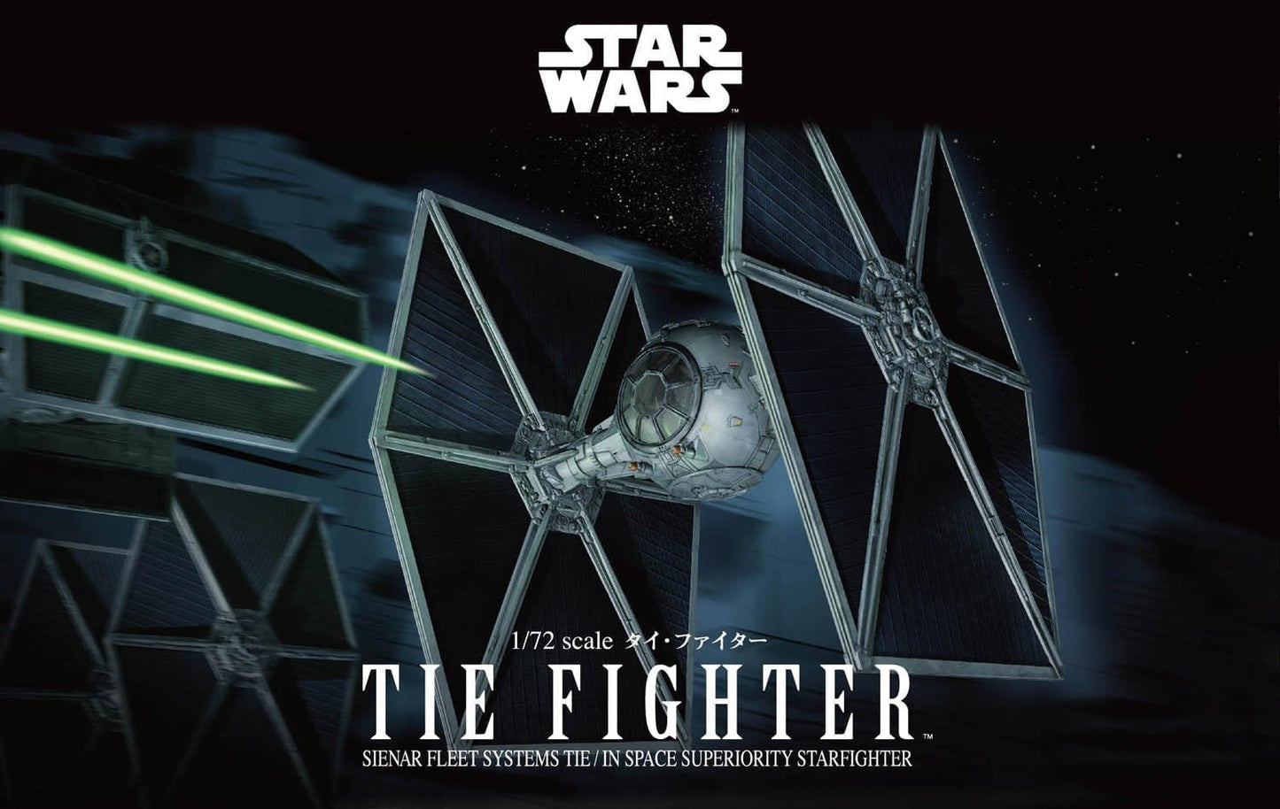 BANDAI SPIRITS Star Wars 1/72 TIE Fighter Color-coded Plastic Model (New Package Version)