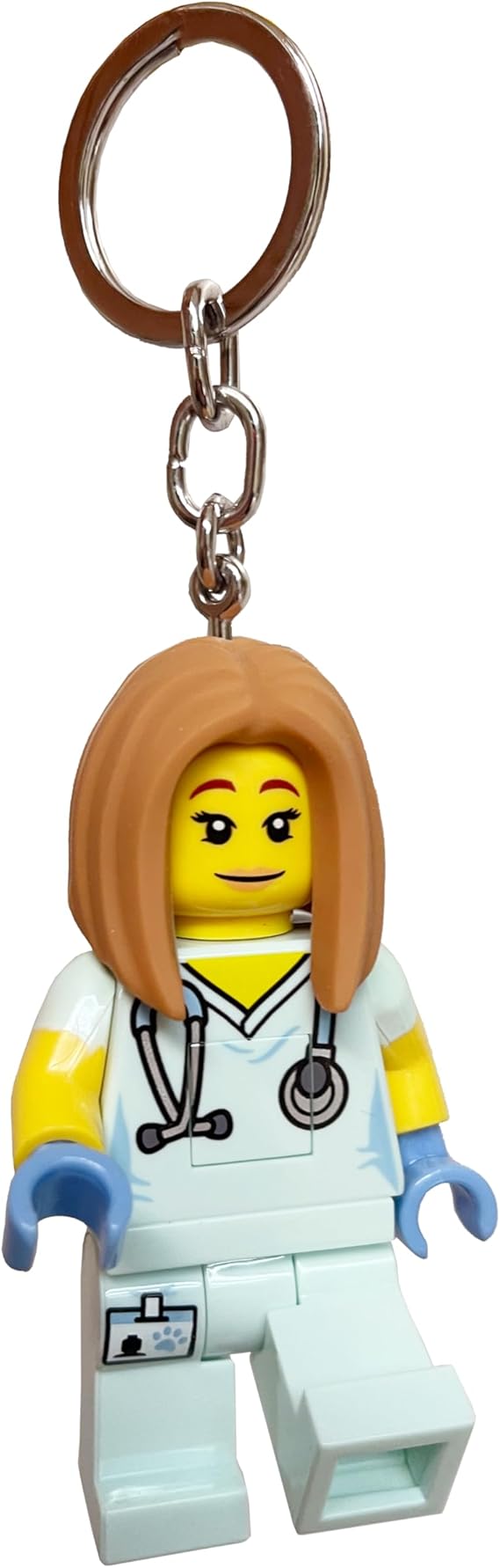 IQ Iconic Nurse Veterinarian Keychain LED Keychain Light Block Toy Doll Movable Joints Mini Figure