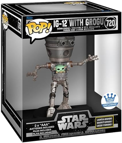 Star Wars Mandalorian IG-12 GROGU SFX Figure Funko Mandalorian S10 IG-12 WITH GROGU (LIGHTS AND SOUNDS) Star Wars Funko