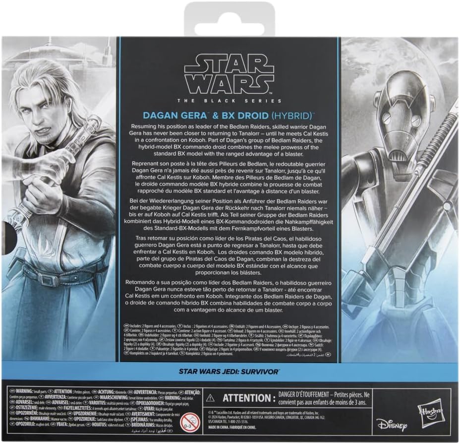 Star Wars Black Series Dagan Guerra & BX Droid (Hybrid), Jedi: Survivor Gaming Great Collectibles 6-Inch Action Figure 2-Pack (Amazon Exclusive)