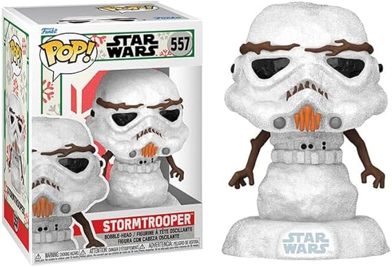 Funko Star Wars Snowman + Pop Protector: Holiday Pop! Vinyl Figure (Seasonal Gift Set with Toybop Brand Box Protector Case) (Stormtrooper Snowman #557/64338)