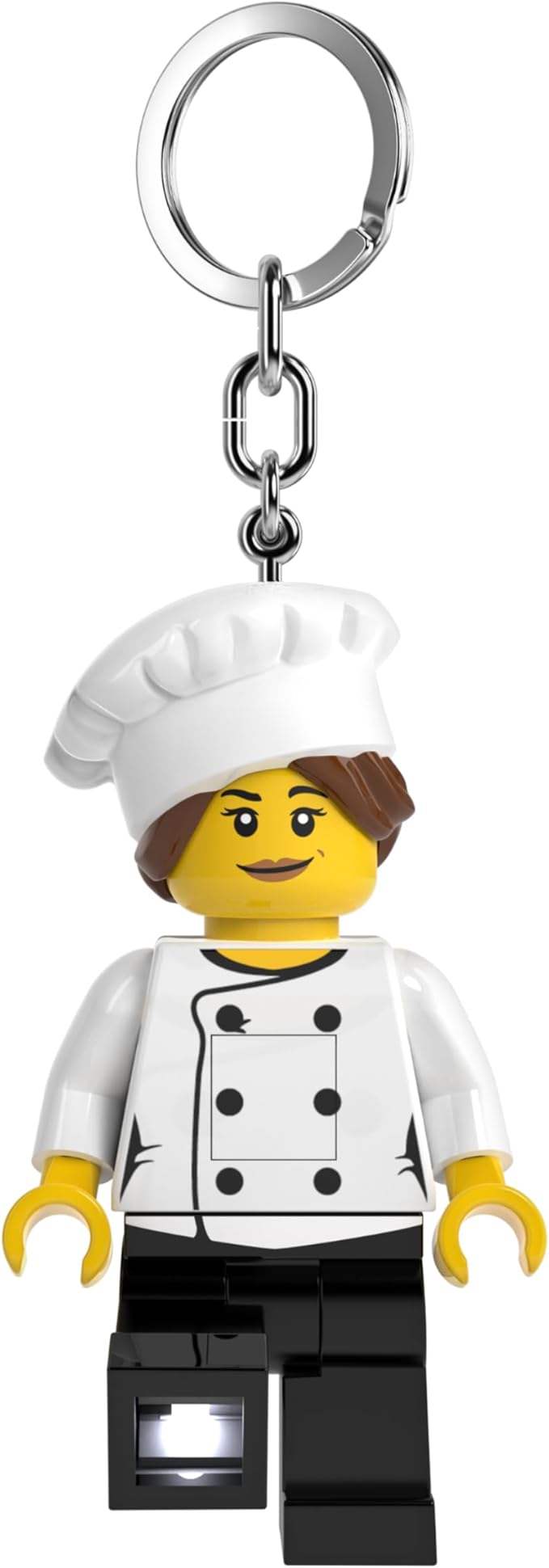 IQ Iconic Gourmet Chef Key Light Keychain LED Key Chain Light Block Toy Doll Movable Joints Mini Figure