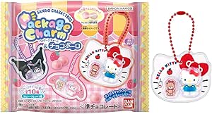 Sanrio Characters Package Charm & Chocolate Ball Box of 10 (Candy Toy)