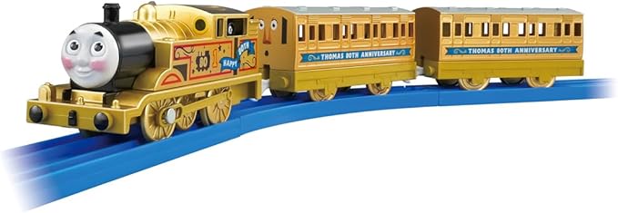 TAKARA TOMY Plarail Thomas Thomas the Tank Engine 80th Anniversary of Original Publication Gold Plarail Thomas Electric Train Toy Ages 3 and Up