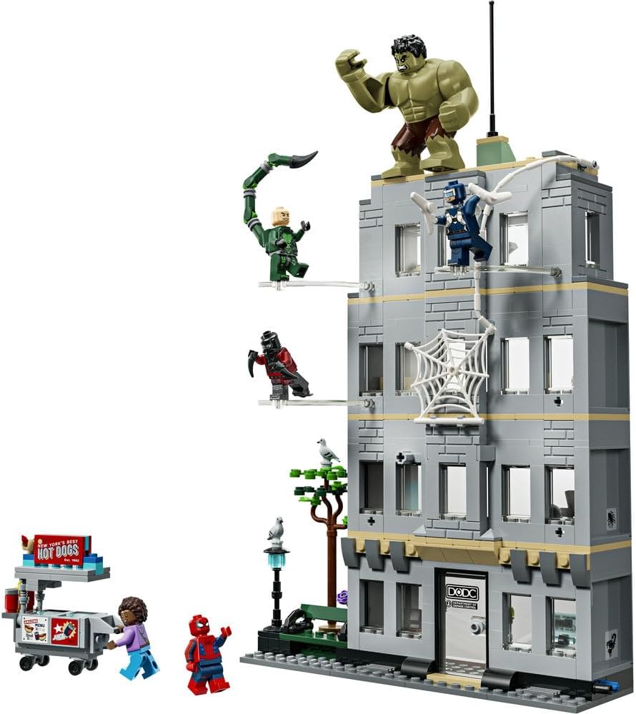 LEGO Marvel Spider-Man and Hulk Battle Toy Birthday Present Block Boys Girls Children 8 Years 9 Years 10 Years Elementary School Marvel Goods Figure Battle Robot Pretend Play House 76350