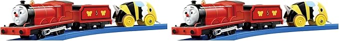 TAKARA TOMY Plarail Thomas TS-14 Plarail James and Bee Running Train Toy Ages 3+ (x 2)
