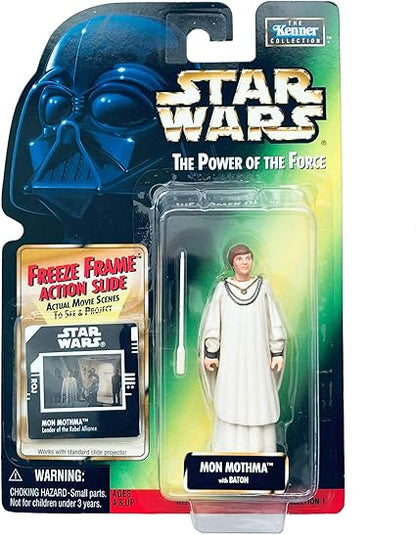 Star Wars Basic Figure THE POWER OF THE FORCE Freeze Frame Mon Mothma with BATON