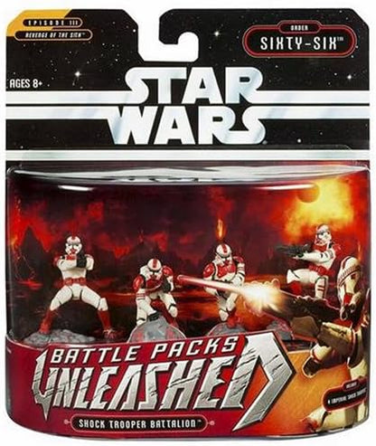 Directly imported from overseas, a must-see for enthusiasts! Star Wars Star Wars Star Wars Unleashed Battle 4 Pack Shock Trooper Pack Genuine Popular Figure Christmas Unreleased Hobby Rare Collection Jedi Sith [JOY]