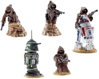 Directly imported from overseas, a must-see for enthusiasts! Star Wars Star Wars Star Wars Unleashed Battle 4 Pack Jawas & Droids Genuine Popular Figure Christmas Unreleased Hobby Rare Collection Jedi Sith [JOY]