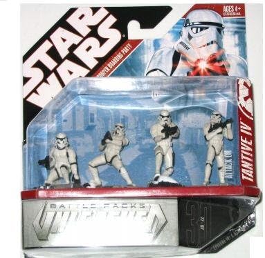 Directly imported from overseas, a must-see for enthusiasts! Star Wars Star Wars Star Wars Unleashed Battle 4 Pack Sandtroopers Genuine Popular Figure Christmas Unreleased Hobby Rare Collection Jedi Sith [JOY]
