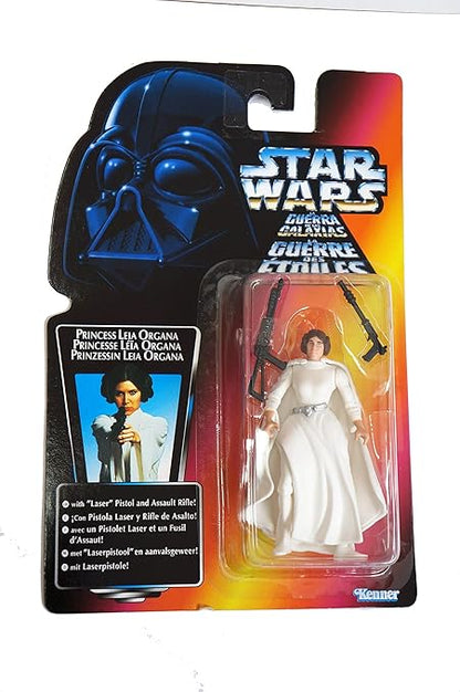 Star Wars Year 1995 The Power of the Force 4 Inch Tall Action Figure - Princess LEIA ORGANA with "Laser" Pistol and