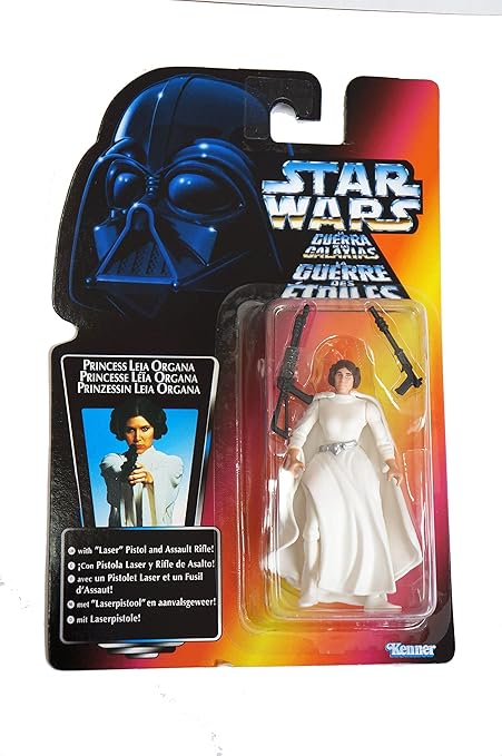 Star Wars Year 1995 The Power of the Force 4 Inch Tall Action Figure - Princess LEIA ORGANA with "Laser" Pistol and