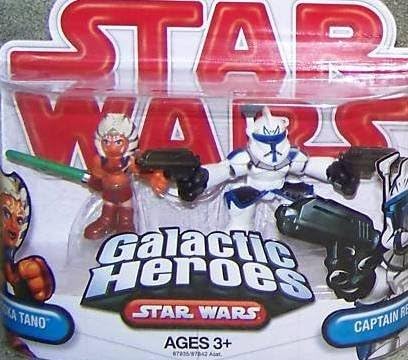 Directly imported from overseas, a must-see for enthusiasts! Star Wars Star Wars Star Wars The Clone Wars Galactic Heroes 2-Pack Captain Rex and Ahsoka Tano Genuine Popular Figure Figure Christmas Unreleased Hobby Rare Collection Jedi Sith [JOY]