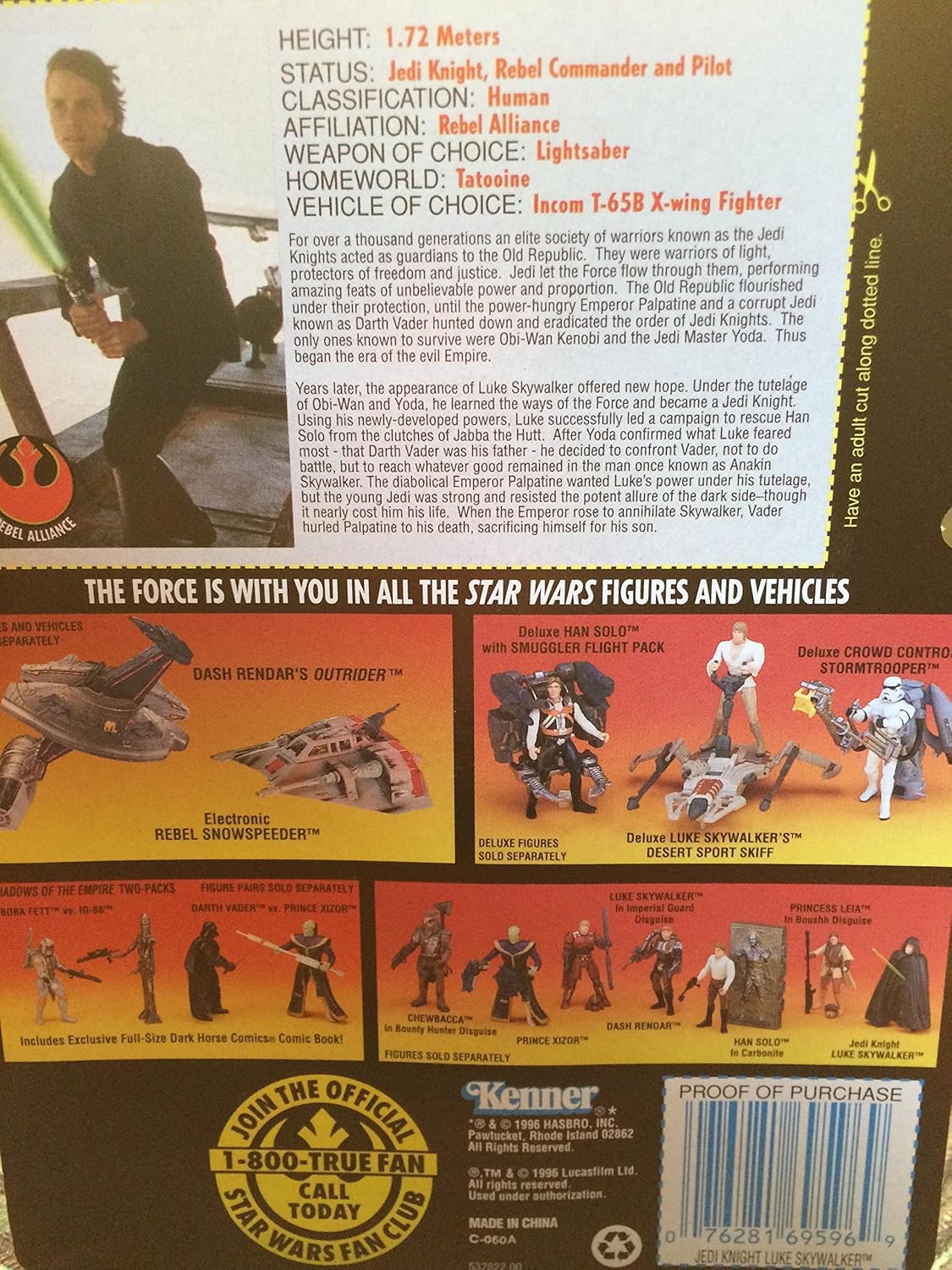Star Wars Basic Figure Luke Skywalker Jedi Knight