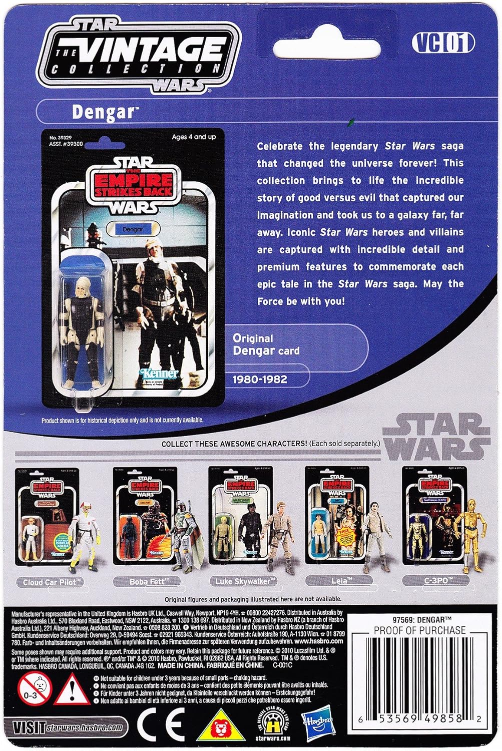 Hasbro Star Wars Vintage Collection Basic Figure VC01 Dengar/Star Wars 2010 Vintage Collection Action Figure Dengar [Parallel Import]
