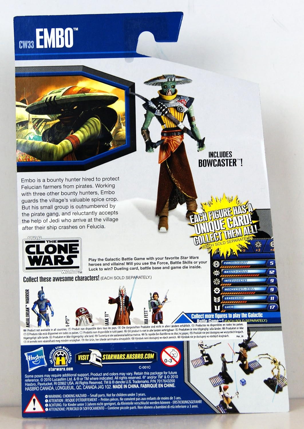 Hasbro Star Wars Clone Wars Basic Figure Embo/Star Wars 2010 The Clone Wars Action Figure CW33 Embo [Parallel Import]
