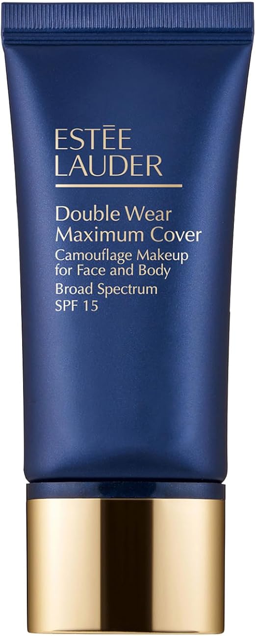 Estee Lauder Cream Foundation Double Wear Maximum Cover Makeup 30mL Foundation Creamy Vanilla Natural Finish Stain Freckle Coverage SPF 15 [Genuine Product]