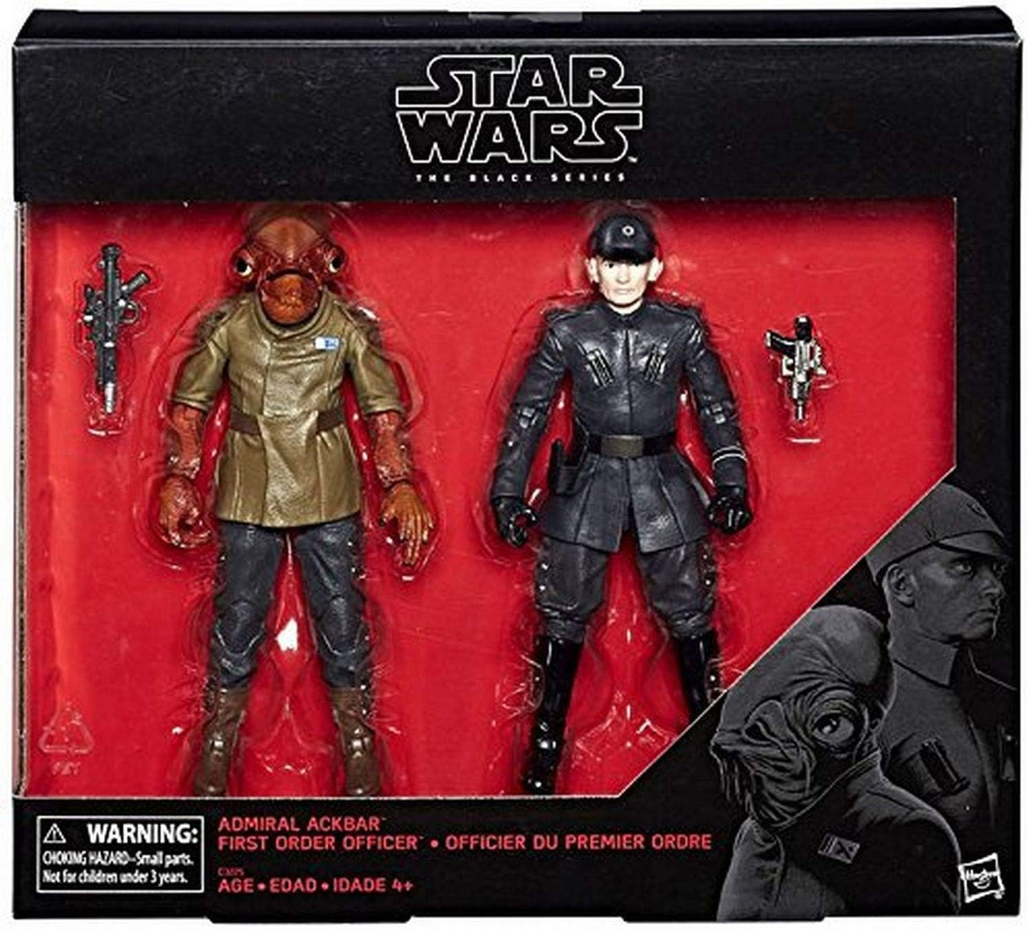 STAR WARS THE LAST JEDI 2017 THE BLACK SERIES 6inch ADMIRAL ACKBAR & FIRST ORDER OFFICER 2PACK [Parallel Import] Latest Movie Episode 8 EP8 TLJ