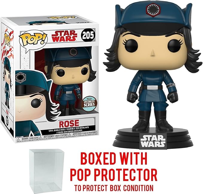 Funko Pop Star Wars: The Last Jedi - Rose in Disguise Specialty Series 205 Vinyl Figure (Bundled with Pop BOX PROTECTOR CASE)