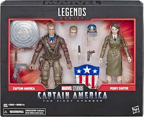 [Amazon.co.jp Limited] Hasbro MARVEL Marvel Legends Series Captain America: First Avenger Captain America & Peggy Carter 6-inch Figure E6342 Genuine Product