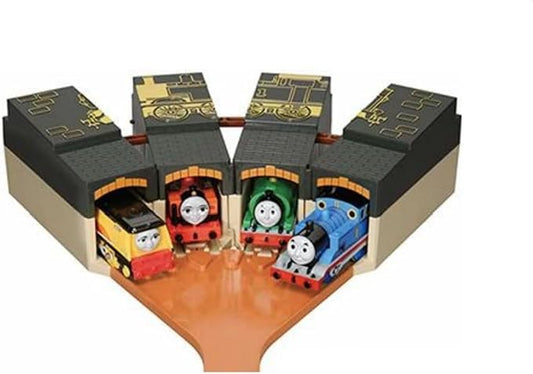 TAKARA TOMY "Plarail Thomas the Tank Engine Foldable Thomas Engine Depot" Train Train Toy 3 years old and up Toy Safety Standards Passed ST Mark Certification PLARAIL