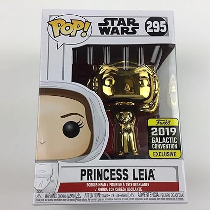 POP! Funko Star Wars Celebration (Gold Chrome) Princess Leia #295 - 2019 Star Wars Galactic Convention Limited Edition