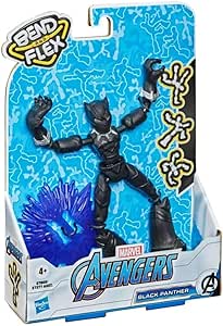 Hasbro MARVEL Avengers Bend and Flex Series 6-inch Figure Black Panther E7868 Genuine Blast Accessory Included