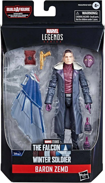 Hasbro MARVEL Marvel Legends Series Falcon & Winter Soldier Baron Zemo 6-inch Action Figure F0323 Genuine Build-A-Figure Parts Included