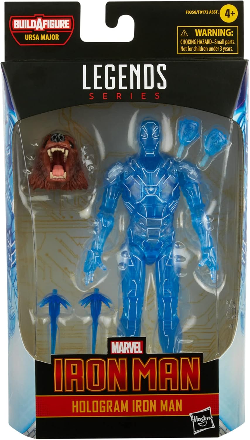 Hasbro MARVEL Marvel Legend Series Iron Man Comics Hologram Iron Man 6 Inch Action Figure F0358 Genuine Build-A-Figure Parts Included