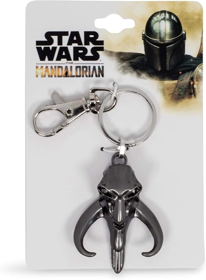 Star Wars Mandalorian Mythosaur Logo 3D Flat Back Heavy Duty Metal Car Keychain