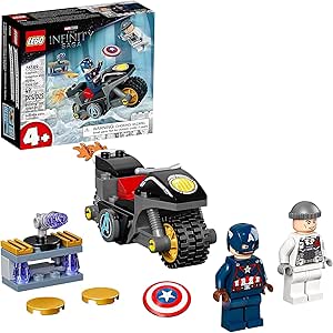LEGO Marvel Captain America Hydra Face Off 76189 Collectible Assembly Kit Captain America Motorcycle Set 2021 (49 Pieces)