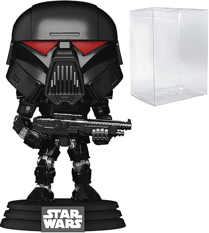 POP Star Wars: The Mandalorian - Dark Trooper Funko POP! Vinyl Figure (Includes Compatible Pop Box Protector Case)