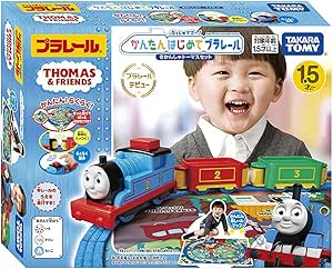Takara Tomy "Plarail Thomas Push and Go! Easy First Plarail Thomas the Tank Engine Set" Train Train Toy 1 and a half years old Passes toy safety standards ST Mark certification PLARAIL TAKARA TOMY